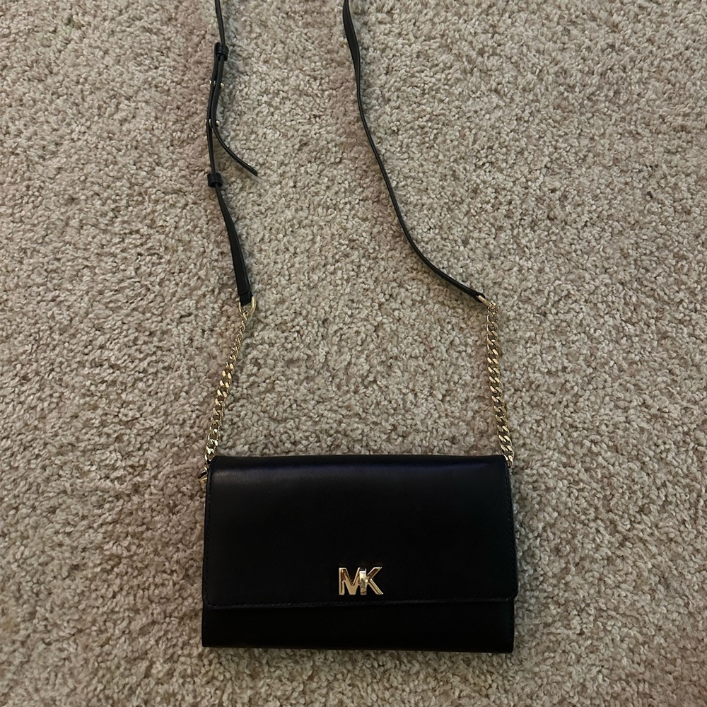 Michael Kors Black and Gold Crossbody Bag